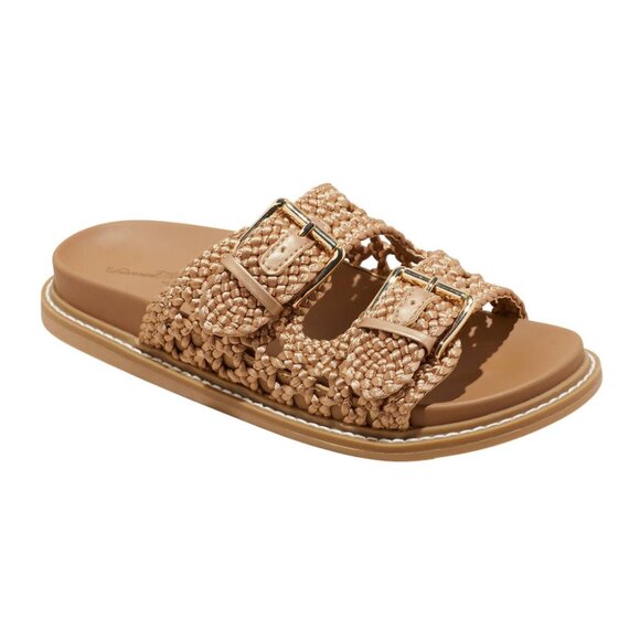 Universal Thread Target Sandals Kylie Woven Two-Band Footbed Slip On Buckle 10 - Picture 1 of 9